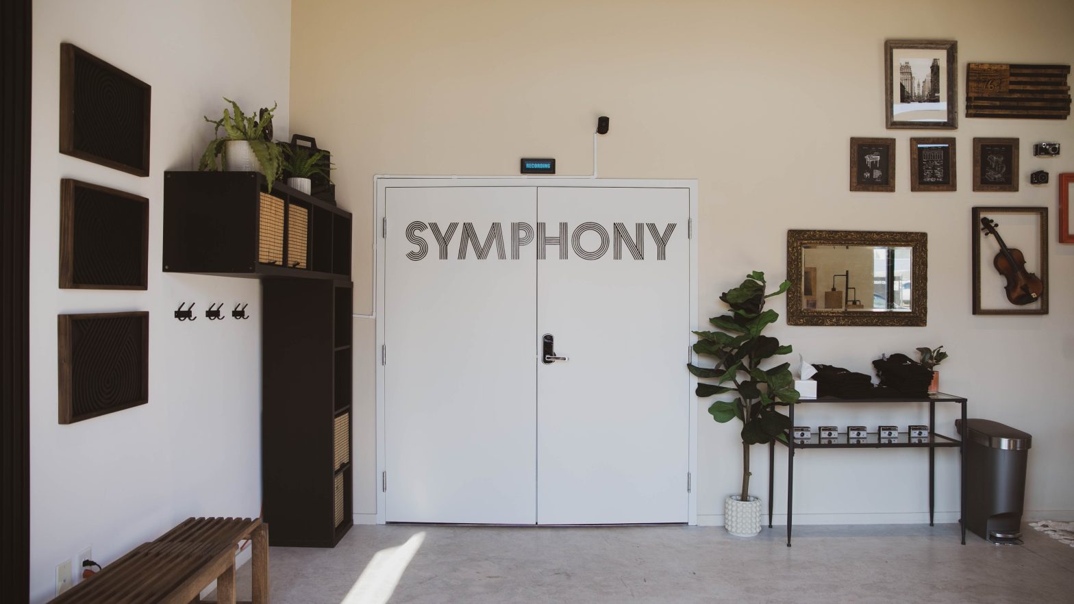 Symphony Philly entryway with doors to studio